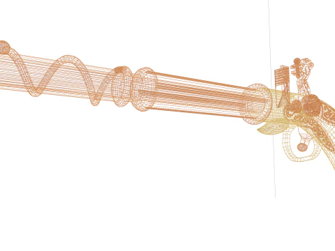 Pistola del XVIII secolo Modello 3D