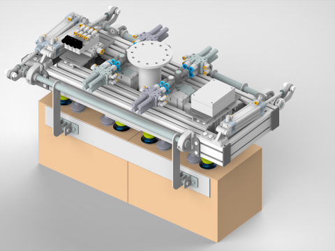 Robot gripper designed for handling bags cartons 3D Model