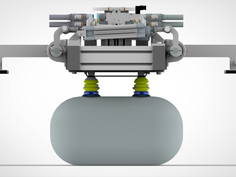 Robot gripper designed for handling bags cartons 3D Model
