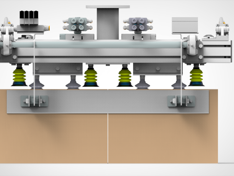 Robot gripper designed for handling bags cartons 3D Model