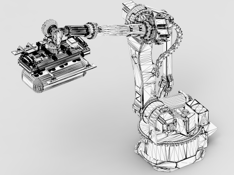 Robot gripper designed for handling bags cartons 3D Model