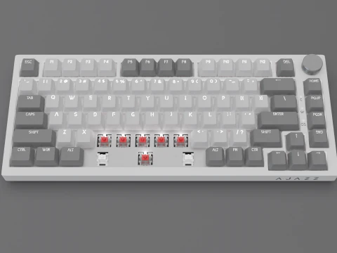Realistic computer keyboard PBR 3D Model