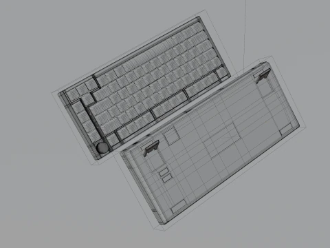 Realistic computer keyboard PBR 3D Model