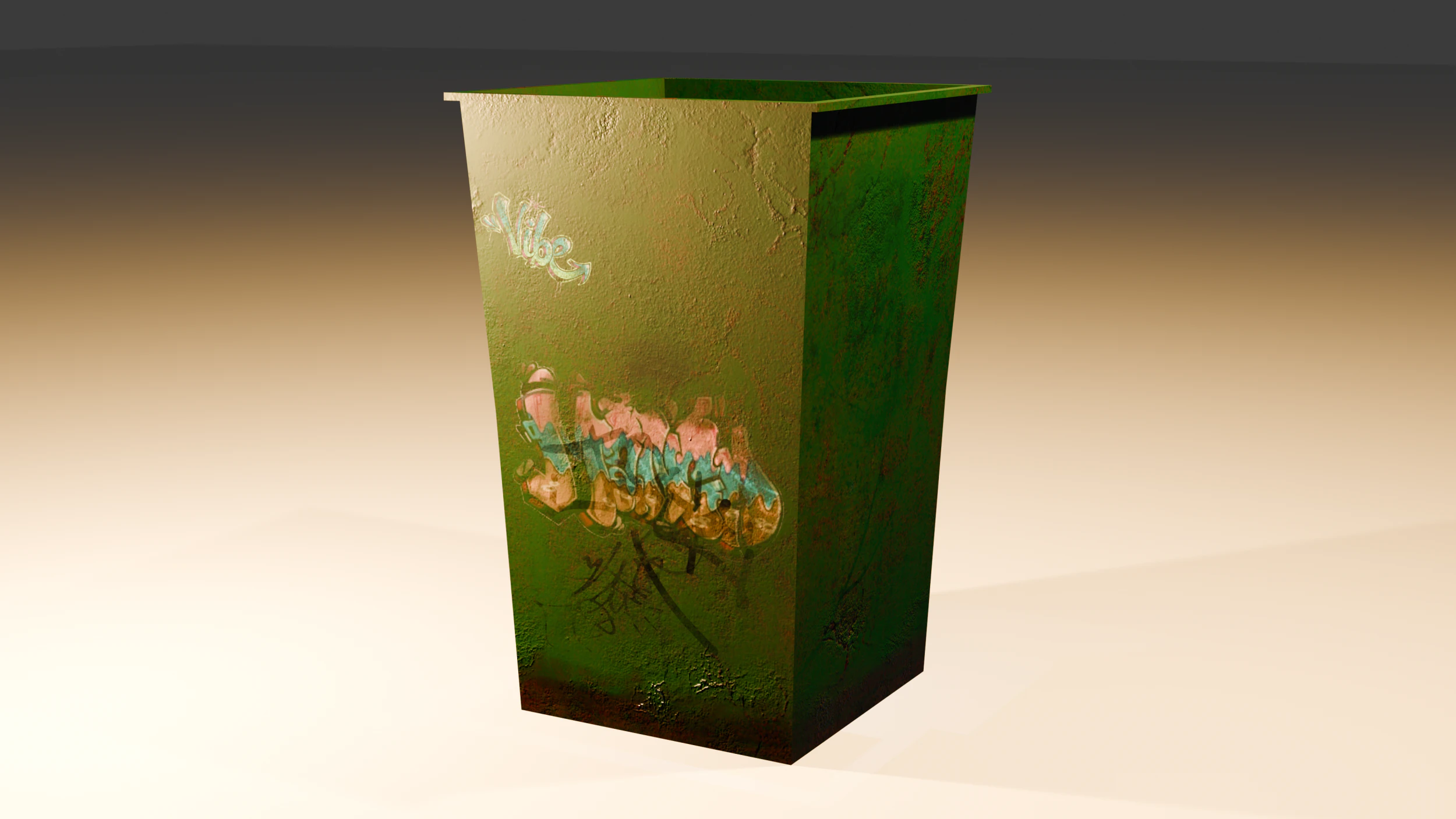 Trash container 3D Model .c4d .max .obj .3ds .fbx .stl .blend 