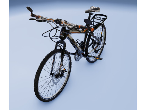 Mountain bike with grill 3Dモデル