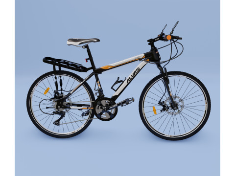 Mountain bike with grill 3Dモデル