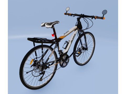Mountain bike with grill 3Dモデル