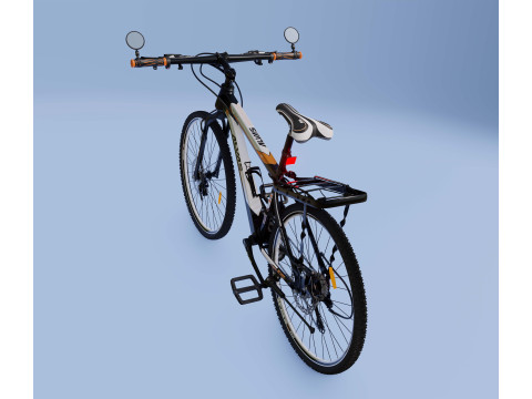 Mountain bike with grill 3Dモデル
