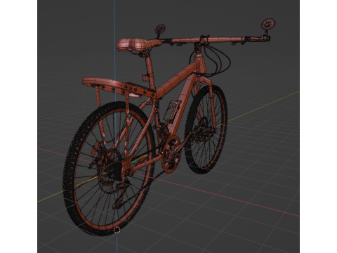 Mountain bike with grill 3Dモデル