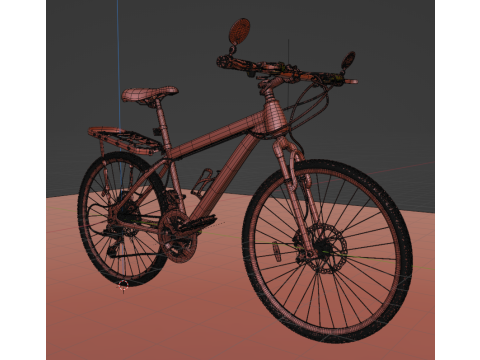 Mountain bike with grill 3Dモデル