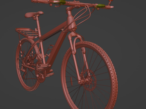 Mountain bike with grill 3Dモデル