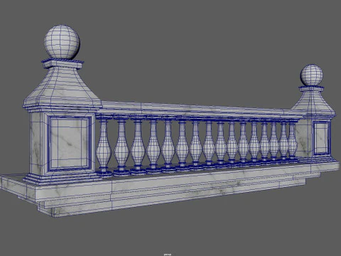 Balustrade balcony 3D Model