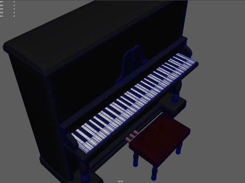 पियानो 3D मॉडल