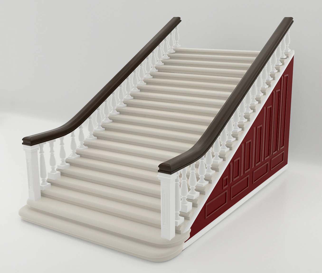 Stair 3D Model .c4d .max .obj .3ds .fbx .stl .blend 