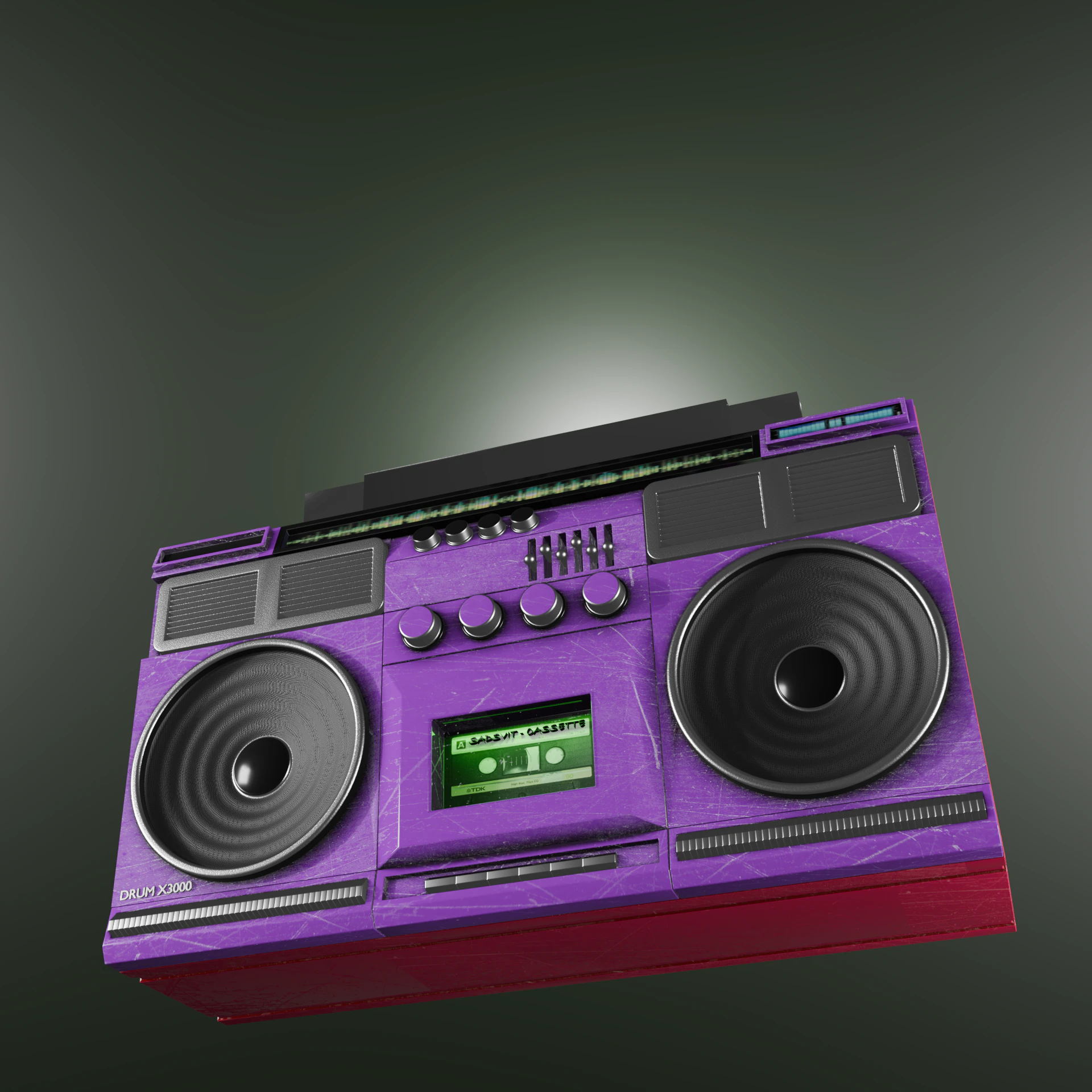 Tape recorder 3D Model .c4d .max .obj .3ds .fbx .stl .blend 