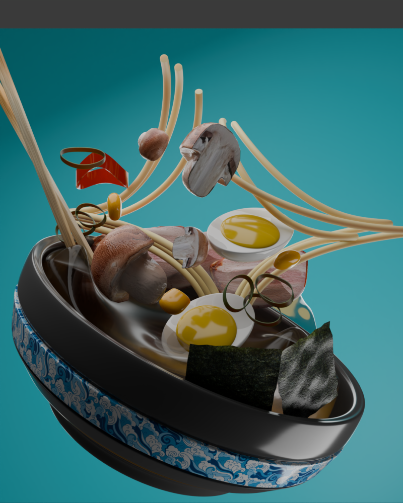 Ramen Model 3D .c4d .max .obj .3ds .fbx .stl .blend 
