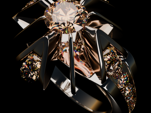 Diamond ring Model 3D
