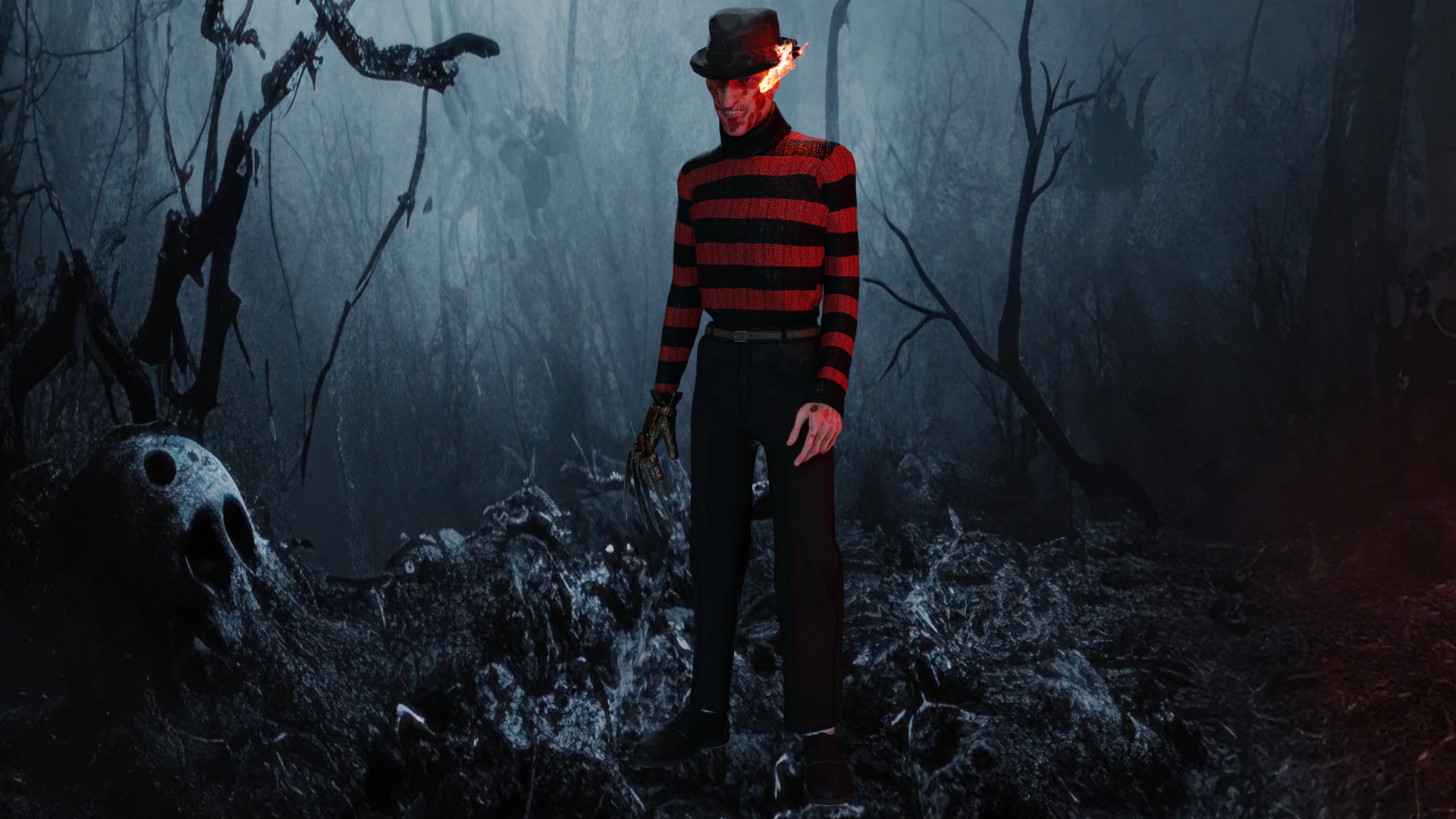 Freddy Krueger 3D Model .c4d .max .obj .3ds .fbx .stl .blend 