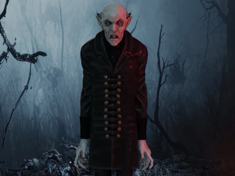 Nosferatu baixo poli Modelo 3D