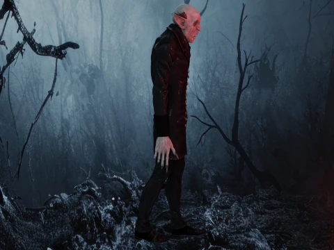 Nosferatu baixo poli Modelo 3D