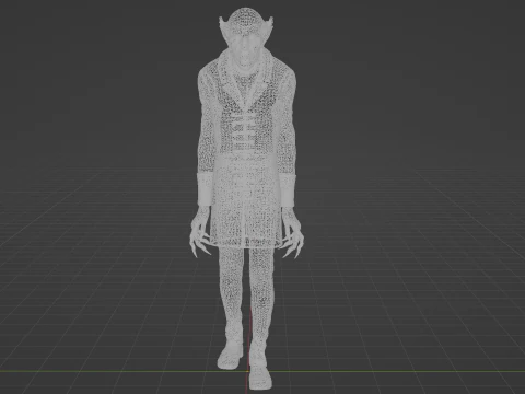 Nosferatu baixo poli Modelo 3D