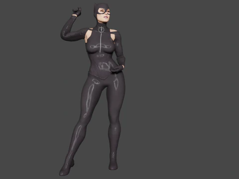 Kedi Kadın 3D Model