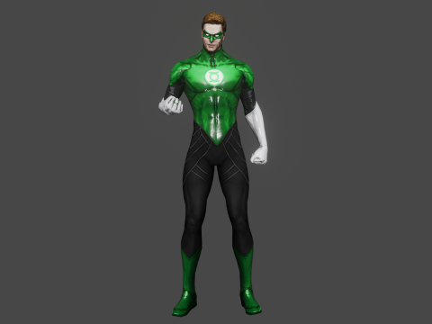 Green Lantern Low-poly 3D Модель