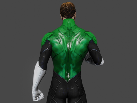 Green Lantern Low-poly 3Dモデル