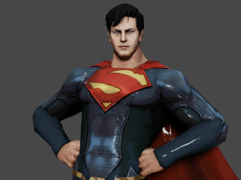 Superman Low-poly 3Dモデル