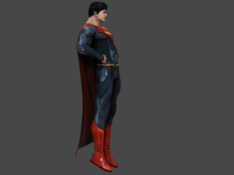 Superman Low-poly 3Dモデル