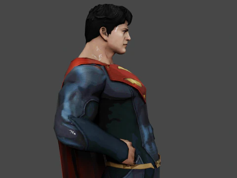 Superman Low-poly 3D Model