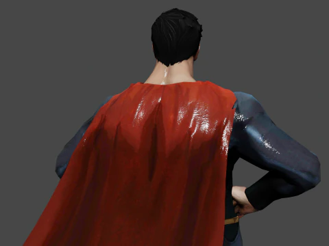 Superman Low-poly 3D Model