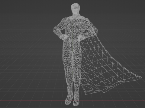 Superman Low-poly 3Dモデル
