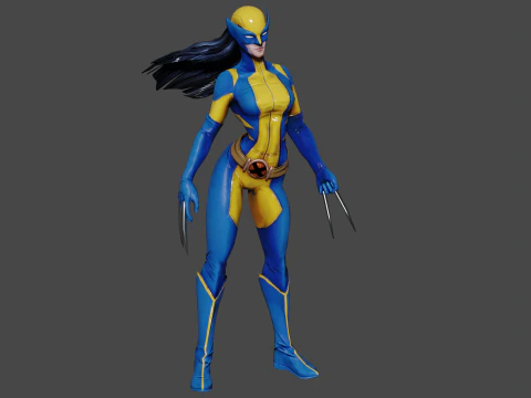 X23 D&uuml;ş&uuml;k Poli 3D Model