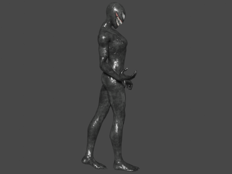 She Venom Low-poly Modelo 3D
