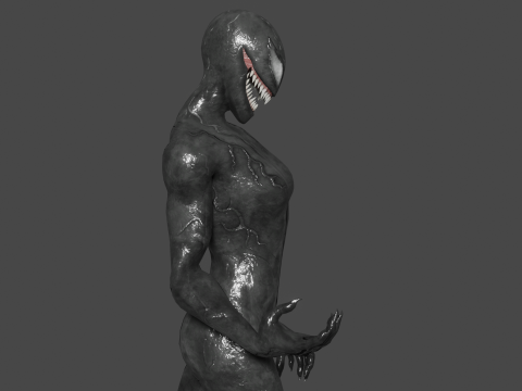 She Venom Low-poly Modelo 3D