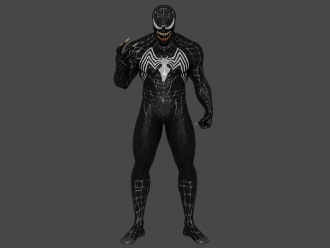 Venom Low Poly 3D Model