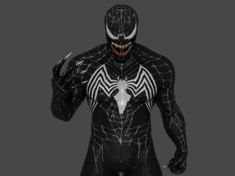 Venom Low Poly Modelo 3D