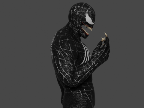 Venom Low Poly Modelo 3D