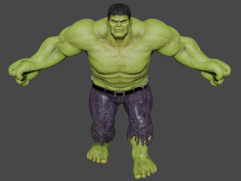 The Incredible Hulk Low-poly 3D Model