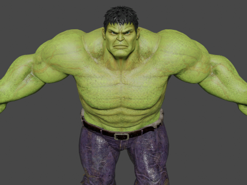 The Incredible Hulk Low-poly 3D Model