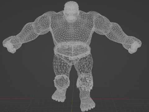 The Incredible Hulk Low-poly 3D Model