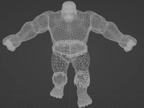 The Incredible Hulk Low-poly 3D Model