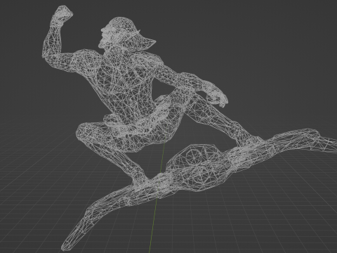 Green Goblin Low-poly Model 3D