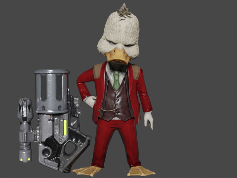 Howard The Duck Low-poly 3D Model