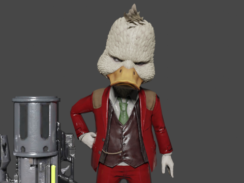 Howard The Duck Low-poly 3D 모델
