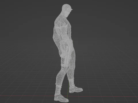 Daredevil Low-poly 3D Model
