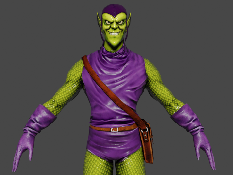 Green Goblin Low-poly Modelo 3D