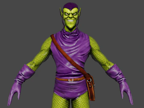 Green Goblin Low-poly 3D Model