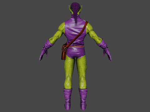 Green Goblin Low-poly Modelo 3D